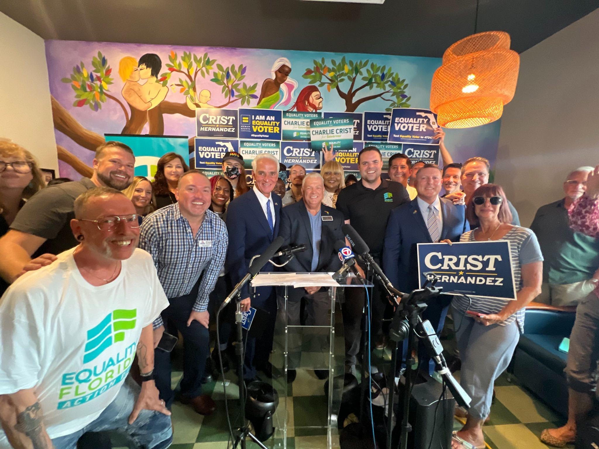 RELEASE In Fight Against Ron DeSantis, Coalition of Major LGBTQ Groups Back Charlie Crist for Governor Equality Florida pic picture